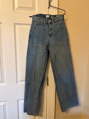 Time and Tru High-Rise Wide Leg Jeans - Light Denim Blue